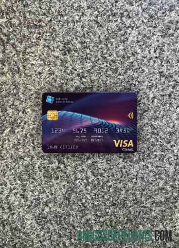 Banco Industrial da Coreia do Sul Visa Classic Card Photolook Front exemplo real